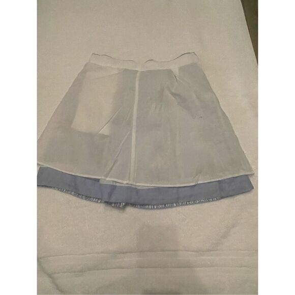JCrew Linen Palm Print Mini Skirt Blue Size 4P - Picture 7 of 11